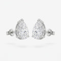 Signature Pear Diamond Studs - Lab Grown 14KT WHITE GOLD