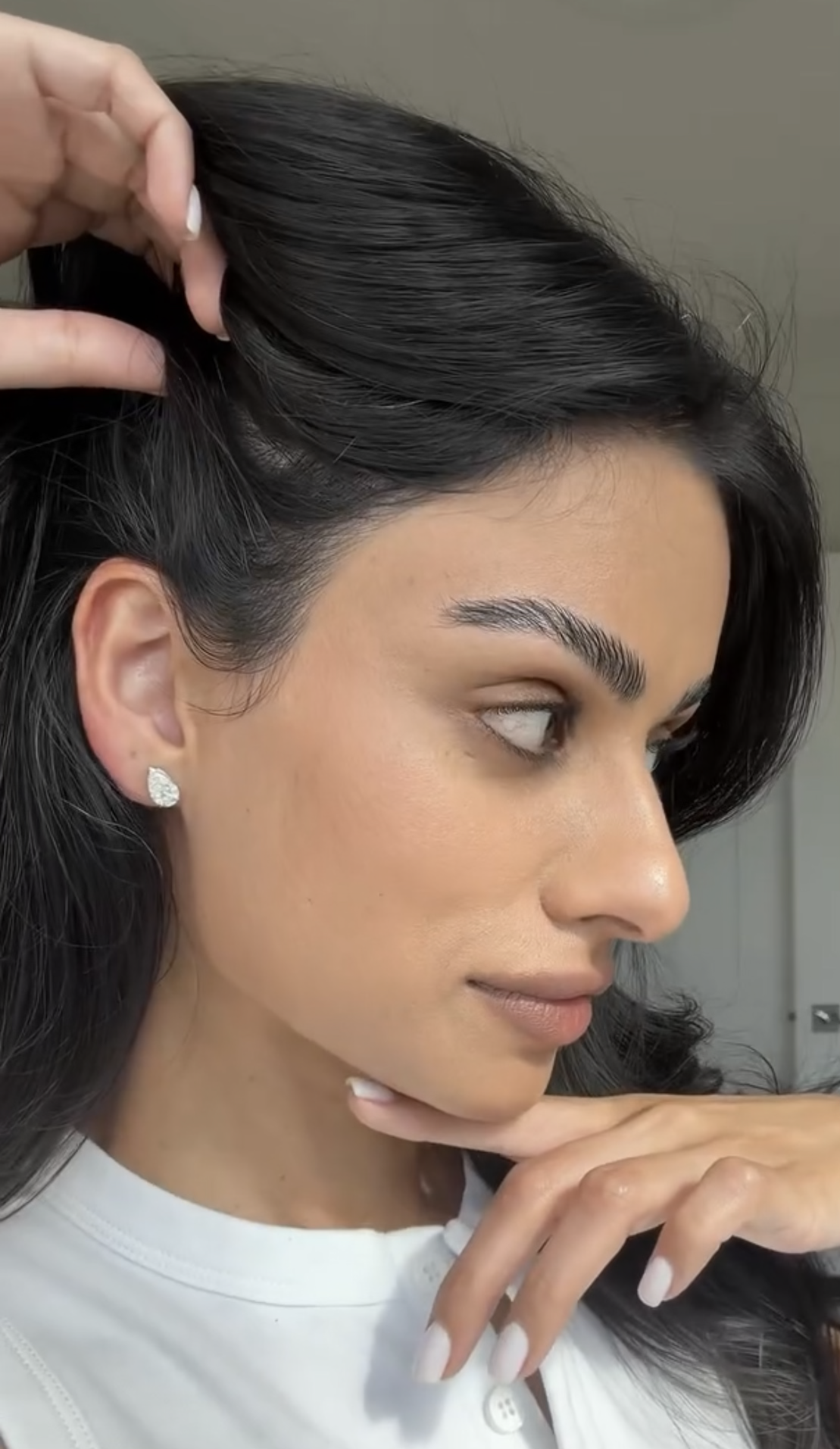 Signature Pear Diamond Studs - Lab Grown 14KT WHITE GOLD