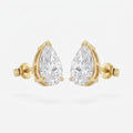 Signature Pear Diamond Studs - Lab Grown 14KT YELLOW GOLD