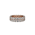 Triple-Row Wide Diamond Eternity Band in Rose Gold